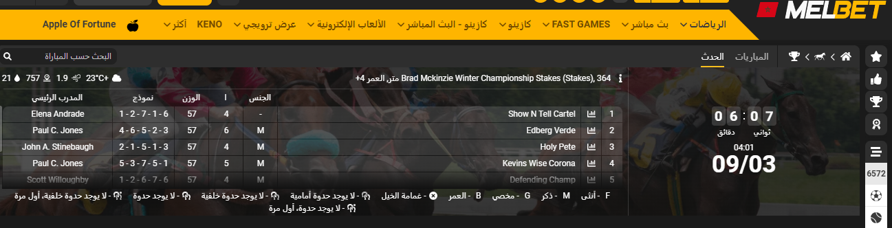 المراهنة على سباق الخيل مع موقع ميلبيت