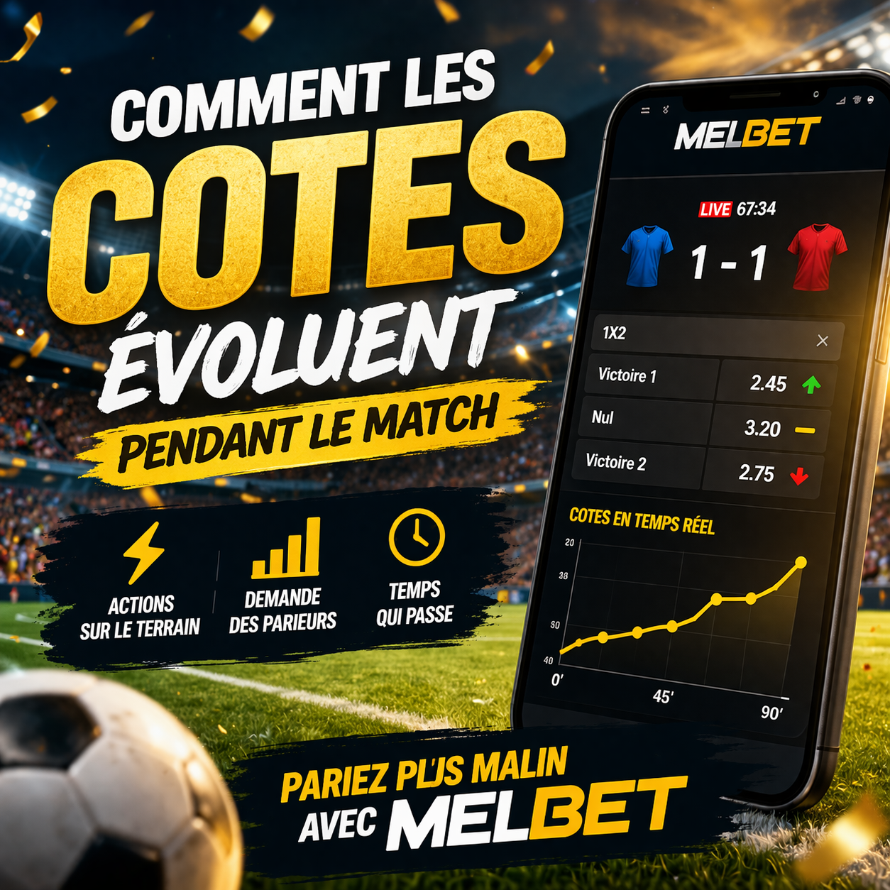Comment les cotes évoluent pendant le match