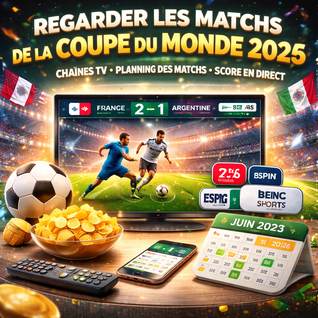 Regarder les matchs de la Coupe du Monde 2026 : chaînes TV, planning des matchs, score en direct